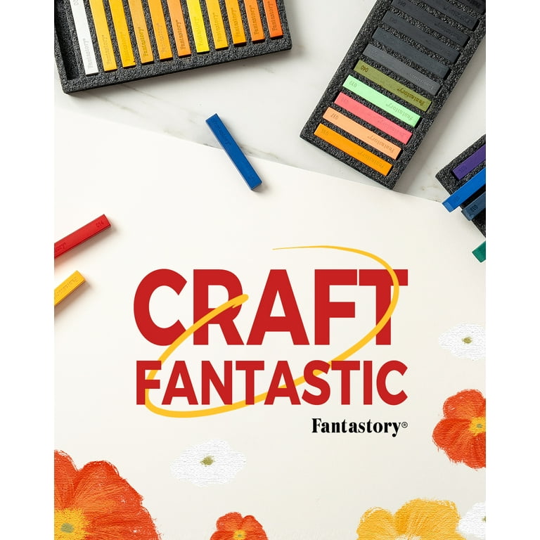 Fantastory Chalk Pastels Set, 72 Pieces, Assorted Fluorescent