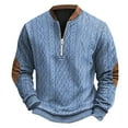 thumbnail image 1 of 2024 Automne Hiver Mode Homme Décontracté Imprimé Numérique 3D Demi-Fermeture à Glissière Col Rond Chandail en Molleton Sans Capuche Imitation Tricoté Tissu Confortable, 1 of 3