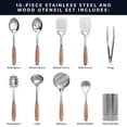 thumbnail image 3 of Juego de utensilios de cocina Home Hero de acero inoxidable, 10 unidades, 3 of 7