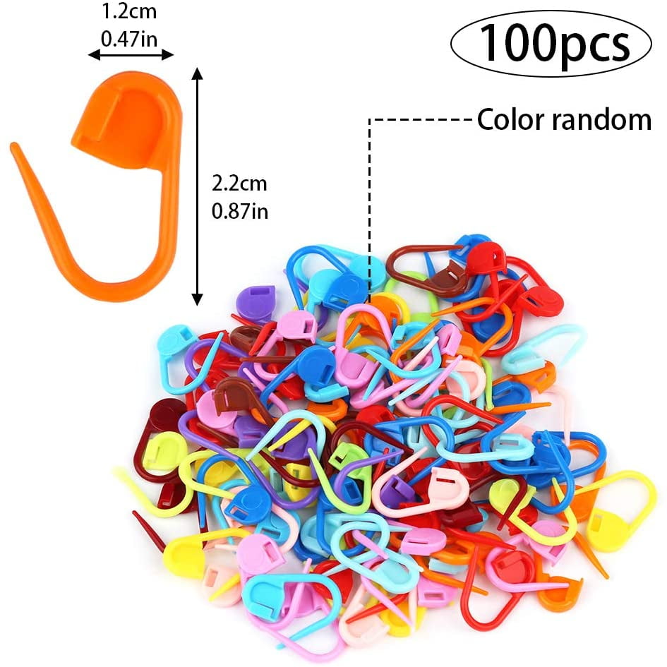 400 PCS Crochet Stitch Markers, Colorful Locking Stitch Markers Plastic  Crochet Stitch Counters Crochet Clips for Weaving, Sewing and Knitting DIY