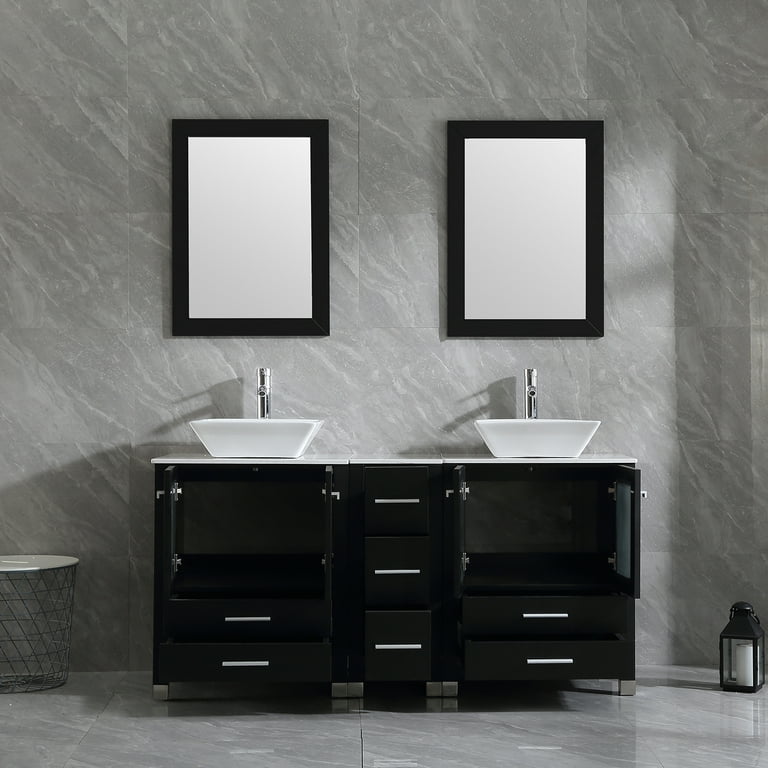 black bathroom sinks