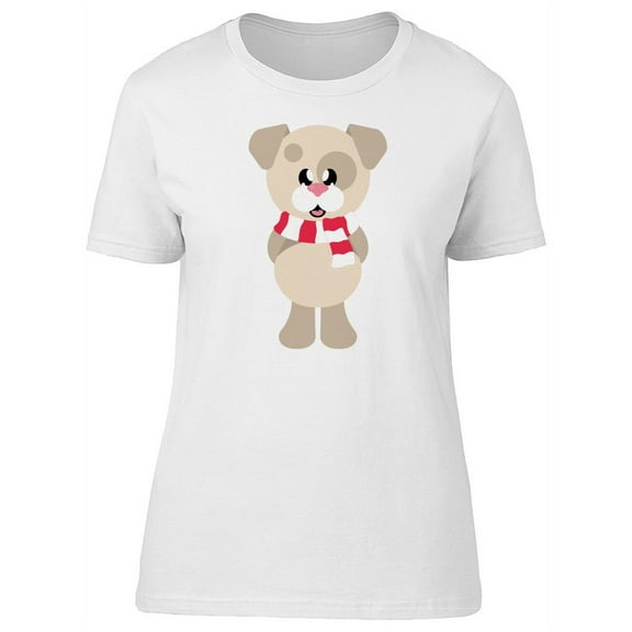 Cute Dog With A Scarf T-Shirt Women -Image by Shutterstock, Female Large
