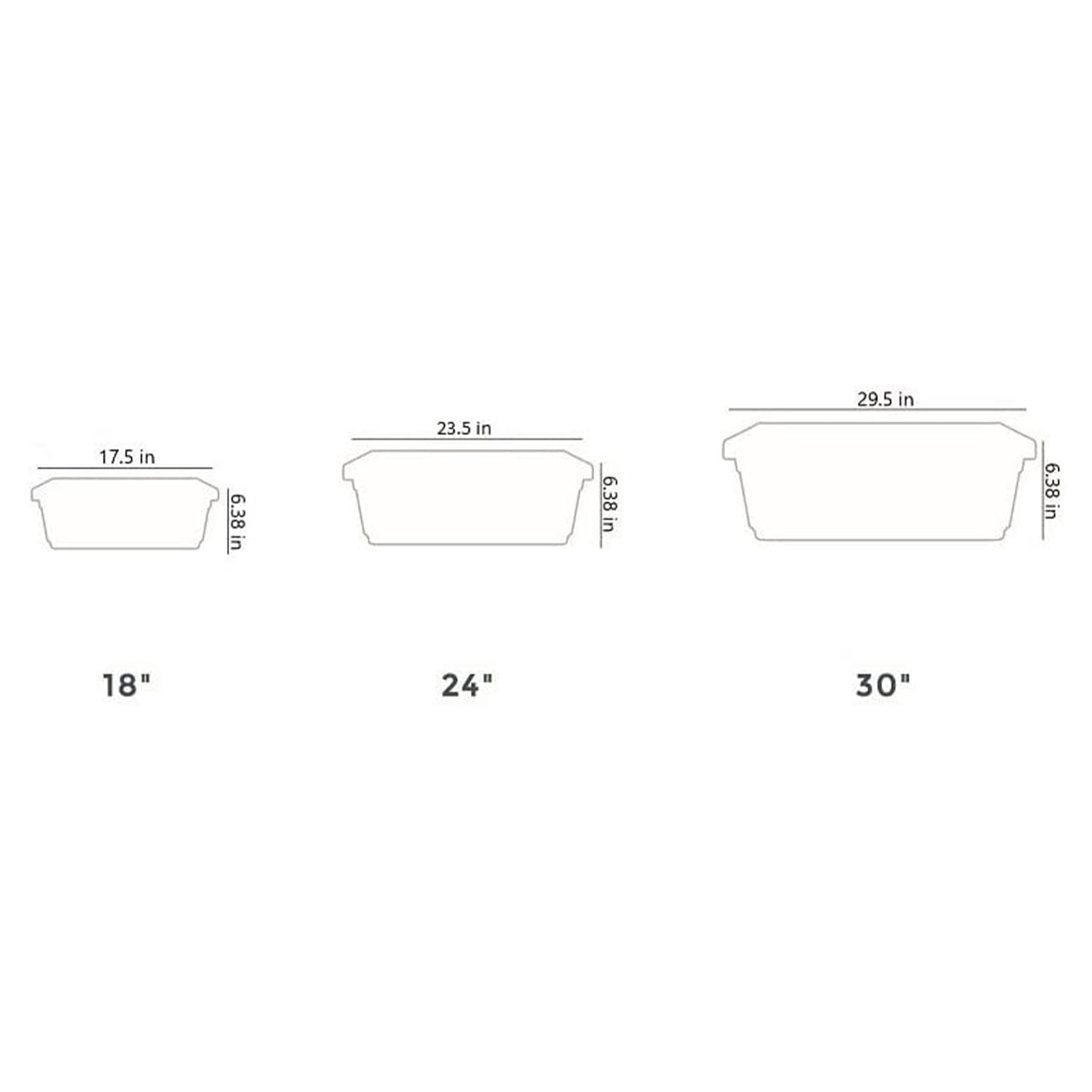 HC Companies 30 Inch Fluted Venetian Flower Window Box, Clay (6 Pack)