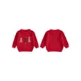 thumbnail image 2 of Rovasas Baby Girl Christmas Sweater, Long Sleeve Crew Neck Tree Pullover, 2 of 9