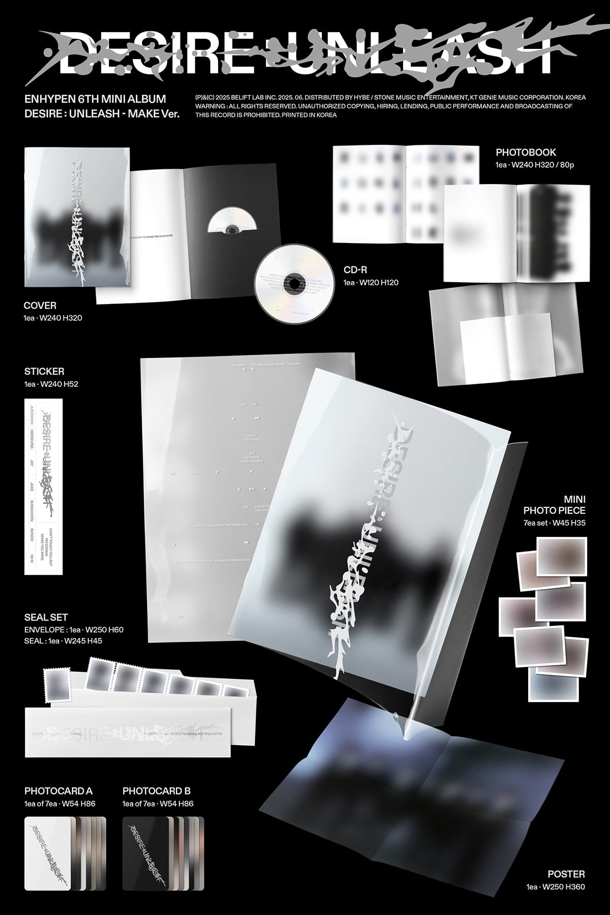 ENHYPEN DESIRE UNLEASH walmart US限定 ヒスン ENHYPEN ヒスン UNLEASH WALMART トレカ US アメリカ ENHYPEN ヒスン