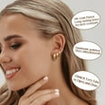 thumbnail image 2 of 3Pairs Gold Hoop Earrings Set for Women Chunky Gold Silver Earring 14K Gold Filled Hypoallergenic Small Huggie Hoops Lightweight Tiny Thick Trendy Hoop Earrings Stacks for Multiple Piercing, 2 of 5