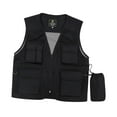 thumbnail image 2 of Men's Fishing Vest Multi Pockets Outerwear Quick Dry Breathable Lightweight Vest Black XL, 2 of 8