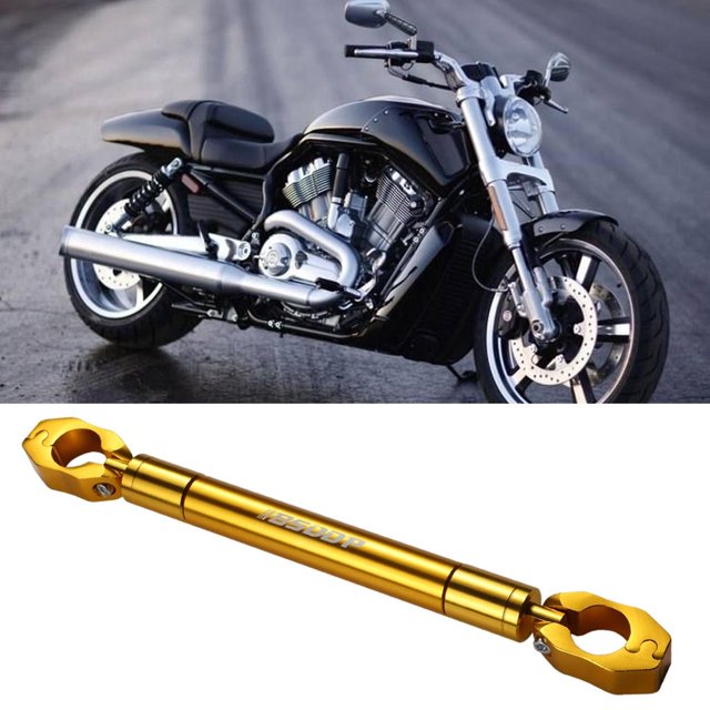 Barra de la manija de la aleación de aluminio de la barra de equilibrio de la motocicleta 22m m, durable dorado Macarena Barra de equilibrio de motocicleta