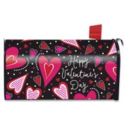 Dancing Hearts Valentine's Day Magnetic Mailbox Cover Primitive Standard