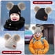 thumbnail image 3 of 3 Pieces Kids Knitted Woolen Hat Winter Warm Pom Pom Beanie Cap Knit Hat With Detachable Pom For 1-3 Years Old Girls Boys, 3 of 4