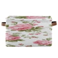 thumbnail image 2 of Chic Pink Roses Square Storage Bins with Handles Collapsible Containing Box 2 Packs, 2 of 9