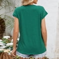 thumbnail image 3 of Women Shirt Short Sleeve Crew Neck Summer Soft Long TshirtsTee Tops Blouse, 3 of 8