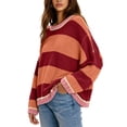 thumbnail image 6 of yillto Womens Oversized Sweater Baggy Color Block Long Sleeve Knit Striped Fall Winter Fashion Sweaters, 6 of 7
