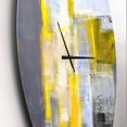 thumbnail image 2 of Designart Abstrait flou gris et jaune horloge murale, 2 of 4