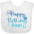thumbnail image 3 of Inktastic Blue Happy Birthday Daddy Boys or Girls Baby Bib, 3 of 4