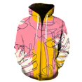 thumbnail image 1 of Sudadera con capucha y cremallera con estampado 3D de invierno con pintura de arte de grafiti para mujer y hombre, tops casuales de moda de gran tamaño, 1 of 6