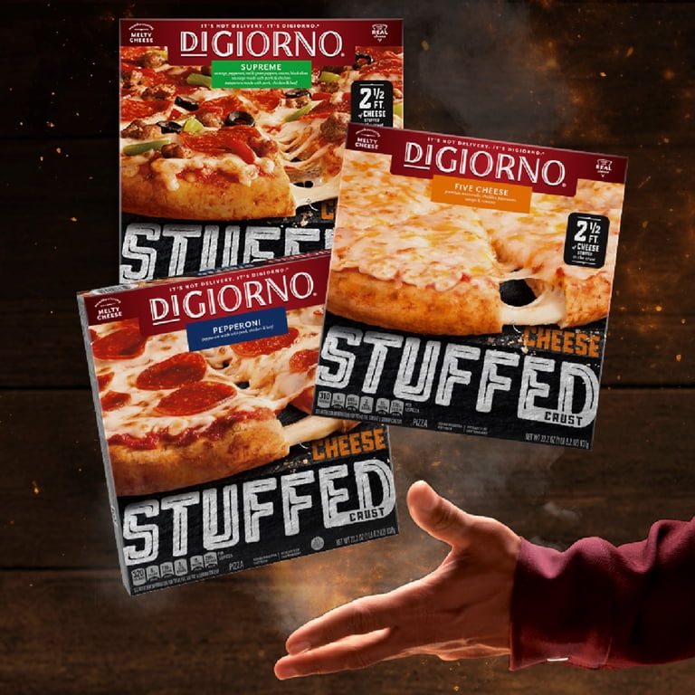 DiGiorno Frozen Stuffed Crust Pizza with Three Meat, Sausage
