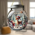 thumbnail image 2 of Christmas Snow Globe, Acrylic Mason Jar Ornaments Kit Snow Globe with Christmas Mini Figurines Tree Snow Crafts Xmas Decorations,Fairies and Reindeer World Painted Bottle, 2 of 6