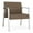 Castillo Quarry, variant on Waterfall Reception Waiting Oversize Guest Chair / Silver Steel / Black