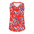 thumbnail image 5 of ZQUUVOU Tank Top For Women Boho Printed V-Neck Tops (A-Red,L), 5 of 5