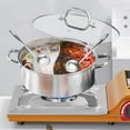 thumbnail image 1 of Olla caliente Shabu Shabu con tapas, utensilios de cocina, utensilios de cocina japoneses de doble cara con cucharas para cocina de restaurante , 28cm perfecl Ollas Calientes Divididas, 1 of 8