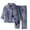 Gray, variant on Flannel Pajamas Boys 2 Piece Fleece Sleepwear Set Cute Dinosaur Button Down Top Pants Thick Long Sleeve Loungewear