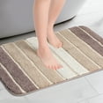 thumbnail image 2 of Unique Bargains Non Slip Bathroom Rug Water Absorbent Soft Shaggy Rubber Back Bath Rugs Pink 16" x 24", 2 of 6