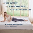 thumbnail image 4 of Mattress Topper King Size, Thick Breathable Pillow Top Mattress Pad for Back Pain Relief, Deep Pocket Topper Fits 8"-20" (78×80 Inch), 4 of 9