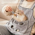 thumbnail image 3 of Warm Fleece Pet Grooming Apron with Adjustable Cat Bib Nail Trimming Scratch Resistant for Cat Lovers and Pet Shops, 3 of 8