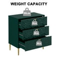 thumbnail image 5 of Boyel Living 3 Drawer Dresser, Dresser Chest of Drawers Nightstand Storage Dresser for Living Room Bedroom Hallway, Green, 5 of 8