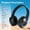 Black, variant on M3 Black Foldable Bluetooth 5.3 Over-Ear Headphones with LED Accent Light, TF (Micro SD) MP3 Playback, Media Control Buttons, AUX Option, Music Only