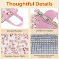 thumbnail image 4 of Pioneer Flower Floral Print Pattern Insulated Lunch Bag for Women & Adults,Large Portable Soft Cooler Lunch Bag,Thermal Food Storage Tote with Pearl Cotton,8.66L,8.75x5.75x9.5 Inch, 4 of 6