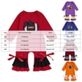 thumbnail image 4 of Newborn Baby Girl Football Outfit Game Day Rugby Long Sleeve Romper Ruffle Jumpsuit Infant Fall Winter Clothes, 4 of 7