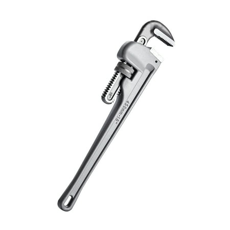 KFFKFF 3-Piece Pipe Wrench Set, Aluminum 10", 14", 18" Straight Pipe Wrench, Customizable Plumbing Tool, Featuring Strong Jaw and Comfortable Grip, for Hanging, Water Pipe and Vehicle Maintenance