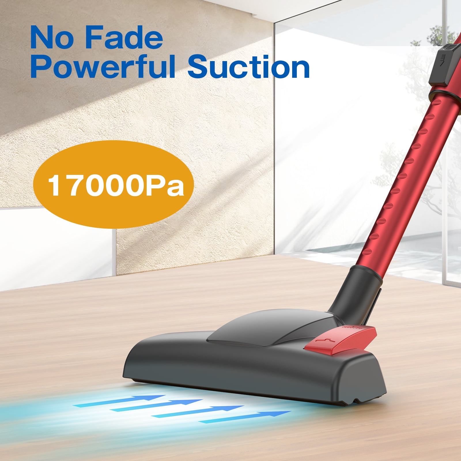 Moosoo Cordless Stick Vacuum Cleaners, 23Kpa Suction, Rich Accessories for Hardwood Floor Carpet Pet Hair, Size: M8Pro