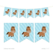 Horse Pennant Party Banner Old McDonald Farm Animals