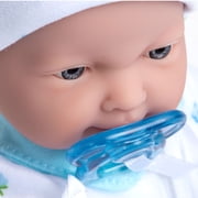 JC Toys La Baby Caucasian Baby Doll |Washable 11 Inch Soft Body Doll with Blue Outfit, Blanket and Pacifier|For Children 12 Months and Older