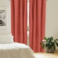 thumbnail image 2 of Ambesonne Modern Curtains, Bold Line Flowers, Pair of 28"x95", Scarlet and Maroon, 2 of 5