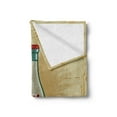 thumbnail image 2 of Farmhouse Soft Flannel Fleece Blanket, Retro Style Milk Bottle Illustration on Weathered Grungy Background Dairy Product, Cozy Plush for Indoor and Outdoor Use, 70" x 90", Multicolor, by Ambesonne, 2 of 5