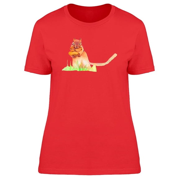 Squirrel Full Of Food T-Shirt Women -Image by Shutterstock, Female Large