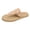 Beige, variant on Women's Flat Flip Flops Sandals Beach Casual Suede Buckles Waterproof Soles Platform Gladiator Thongs Dress Slip on Slides Summer Vacation Beige Size 5.5