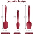 thumbnail image 2 of U-Taste 480°F High Heat Resistant Silicone Spatula Set of 3, BPA-Free Food Grade Kitchen Cooking Baking Mixing One Piece Seamless Flexible Rubber Scraper for Nonstick Cookware (Orange), 2 of 9