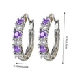 thumbnail image 3 of Fiudx Pendientes de Diamantes Huecos, Deslumbrante Diseño con Incrustaciones de Cristal, Exquisita Artesanía de Aleación, Estilo Elegante para Fiestas o Uso Diario, Perfectos para Mujeres a La Moda,, 3 of 6