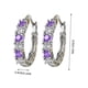 thumbnail image 2 of Pendientes de mujer con diamantes huecos | Tachuelas de cristal para mujer de estilo europeo | Deslumbrante joyería de moda no alergénica de aleación | Diseño Clásico Moderno | 1 par | Cómodo y, 2 of 7