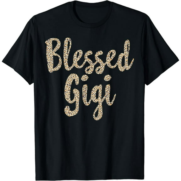Blessed GiGi Mothers day Grandma Gift Leopard Women Mama T-Shirt