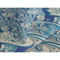 thumbnail image 4 of Ambesonne Paisley Quilted Bedspread Set 3 Pcs, Inspired Persian, King Size, Teal Navy and Tan, 4 of 5