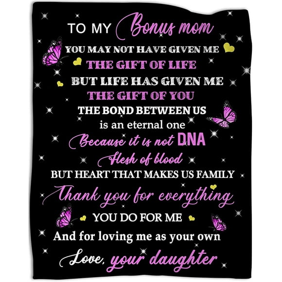 Cadeaux pour Maman Couverture pour Maman Cadeaux Couvertures pour Mère Jetées de Fille et Fils Ou Famille pour Fête des Mères Anniversaire Famille 50"x 60 Pouces