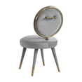 thumbnail image 4 of TOV Furniture Kylie 19.7" Transitional Velvet Dining Chair in Gray, 4 of 6