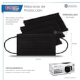 thumbnail image 3 of Best Trading Cubrebocas Negro 50 piezas, Mascarilla Desechable Termosellada Tricapa, Caja de Tapabocas con 50 Piezas con Ajustador Nasal Oculto y Tecnología Ligera de Filtrado Efectivo, 3 of 5