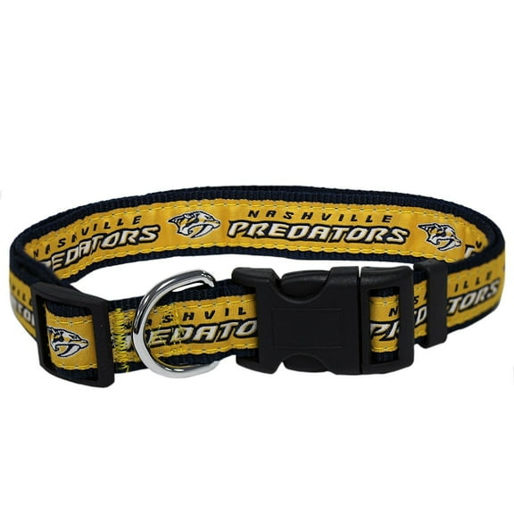 Pets First NHL Nashville Predators Cat and Dog Collar - Heavy-Duty, Durable & Adjustable Collar, Small